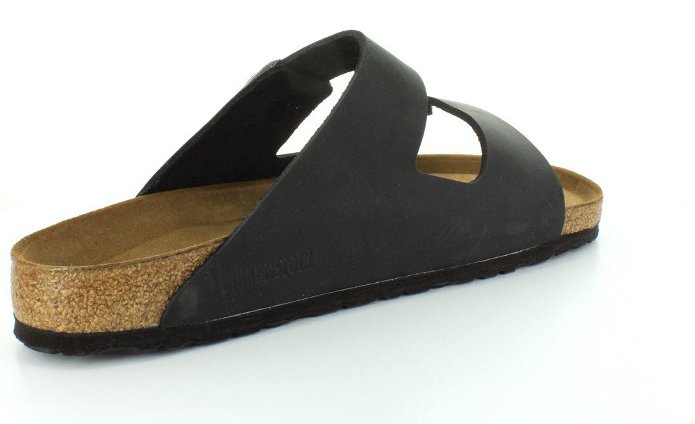 Birkenstock Unisex Arizona Black Oiled Leather Sandals - 7-7.5 B(M) US Women