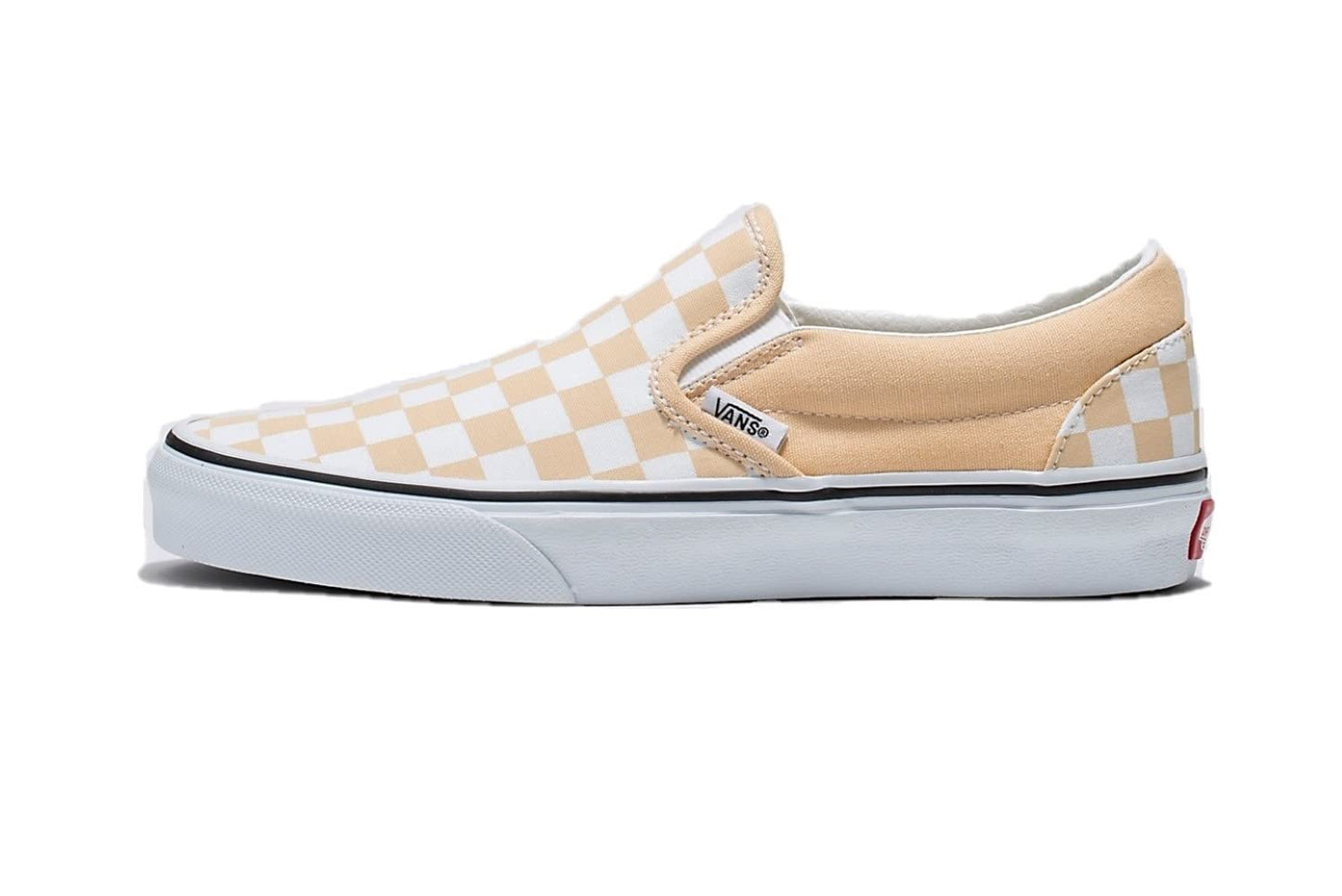 Vans Men's Classic Slip On, (Color Theory) Checkerboard/Honey Peach, Size 8