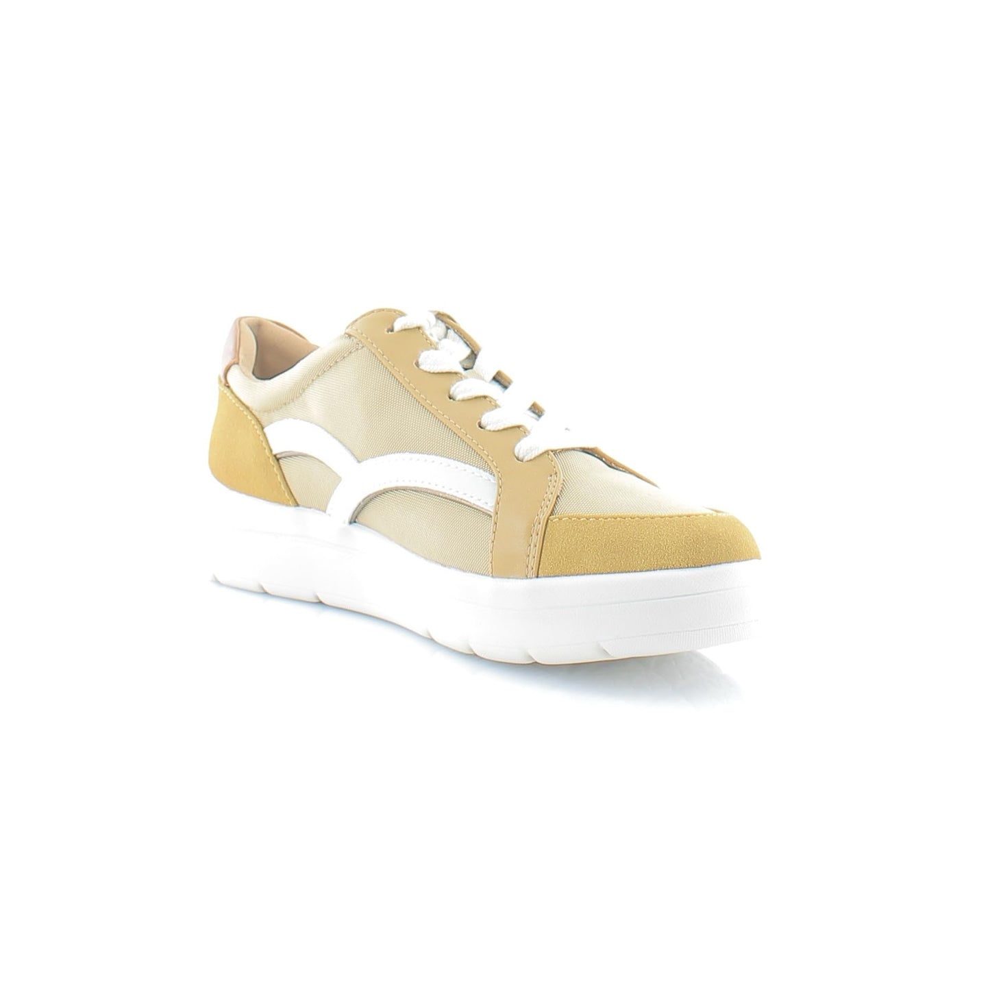Rockport Truflex Navya Retro Sneaker Mustard Textile/Synthetic Eco 7.5 M (B)