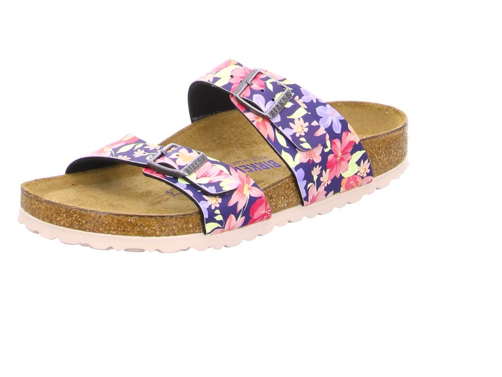 Birkenstock Sandales Sydney Sfb Birko-flor Supernatural Flower Navy, Women’s Sandal, Super Natural Flower Navy, 7 UK (40 EU)