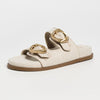 SCHUTZ Women's Olga Sporty Slides, Oyster, 7.5 Medium US