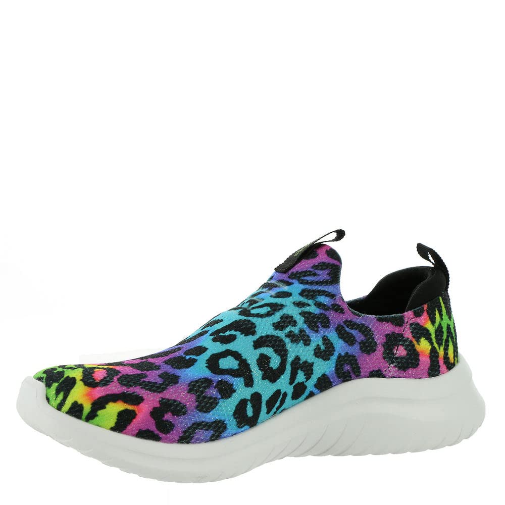Skechers Kids Girls Ultra Flex 2.0 Sneaker, Multi/Black, 3.5 Little Kid
