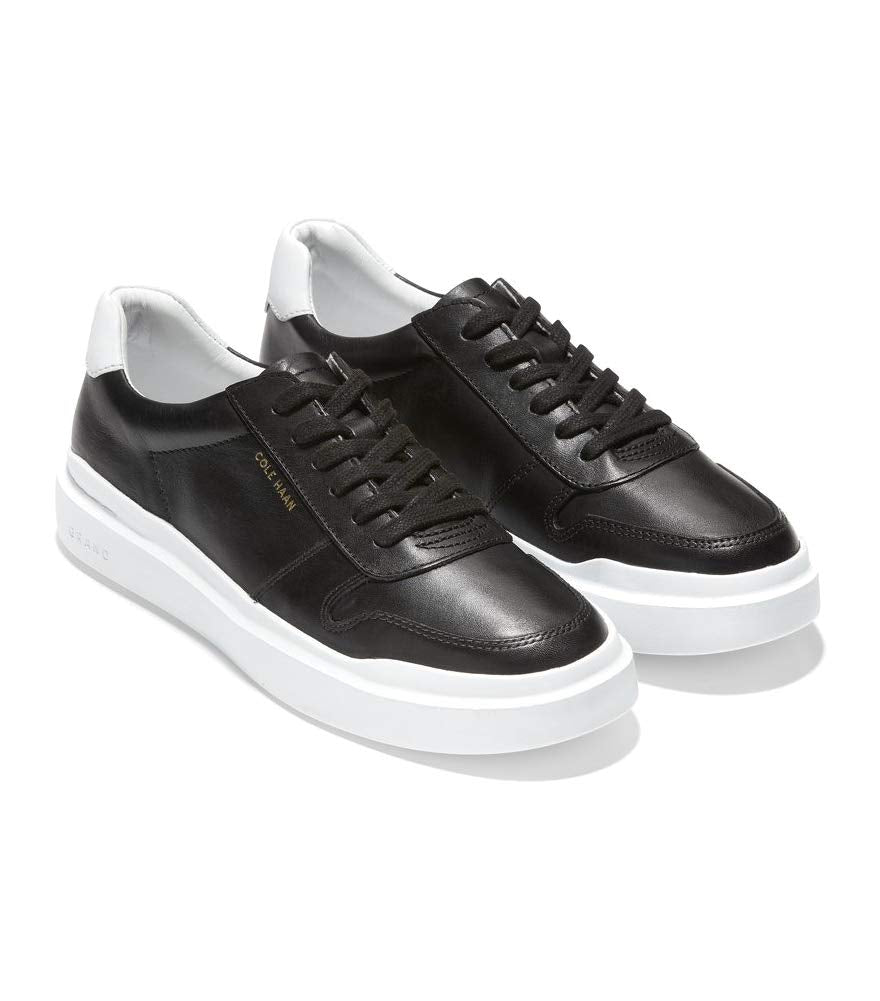Cole Haan Women's Grandpro Rally Court Sneaker, Black/Optic White/Optic White, 9
