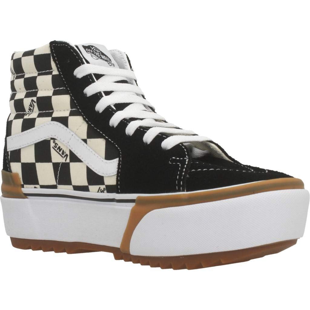 Vans Sk8-Hi Stacked (Checkerboard) Multi/True White Men's 4, Women's 5.5 Medium