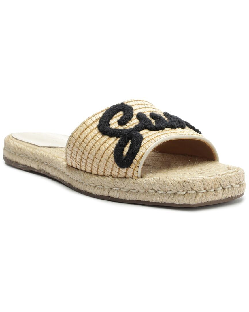 Schutz Women's Emilien Sandal, Black/Natural, 6.5
