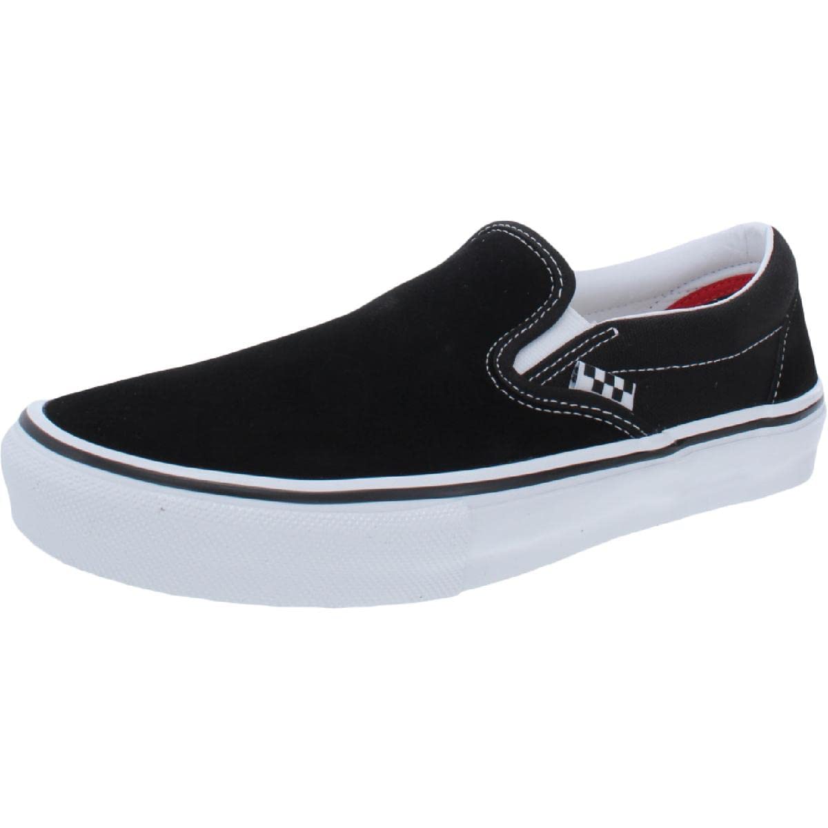VN0A5FCAY28 Black White Suede Vans Skate Slip On Skateboarding Shoes
