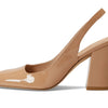 Stuart Weitzman Curveblock 85 Slingback Pump Adobe 10.5 B