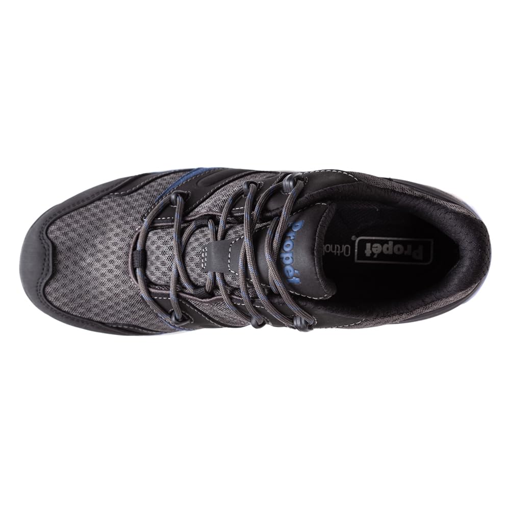 Propét Men's Vercors Waterproof Hiker, Grey/Blue, 9 Medium US