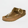 Birkenstock Women's Gizeh Big Buckle Sandals, High Shine Mud Green, 11 Medium US