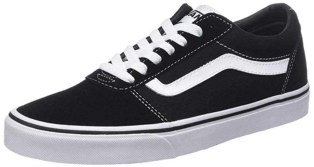 Vans Mens Ward Sneaker, Suede Canvas Black White, 15 UK