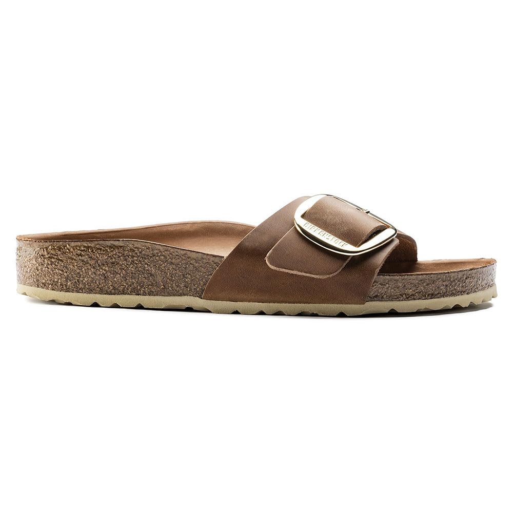 Birkenstock Madrid Big Buckle Oiled Leather Sandals 38