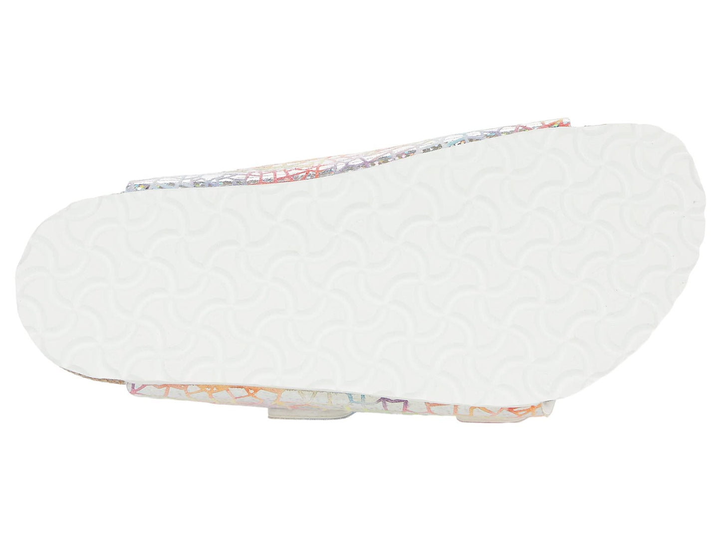 Birkenstock Girl's Arizona Veg Flashy (Toddler/Little Kid/Big Kid) Hologram Silver Microfiber EU 27 (US 9-9.5 Toddler) Narrow