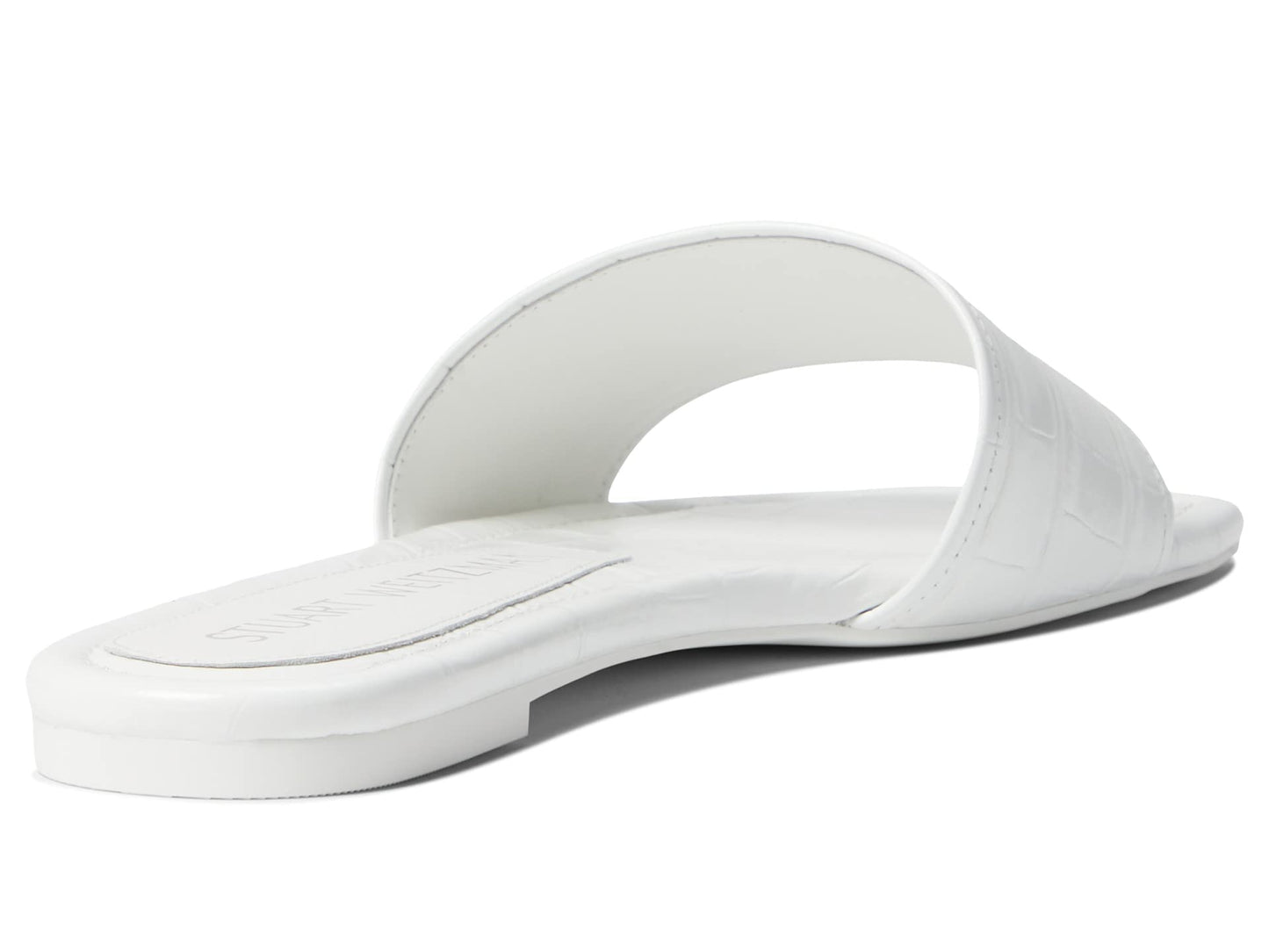 Stuart Weitzman Summer Slide Sandal White 8.5 B