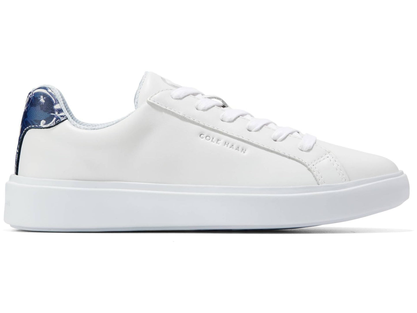 Cole Haan Women's Grand Crosscourt Daily Sneaker, Optic White/Blue Toile, 8 B Medium