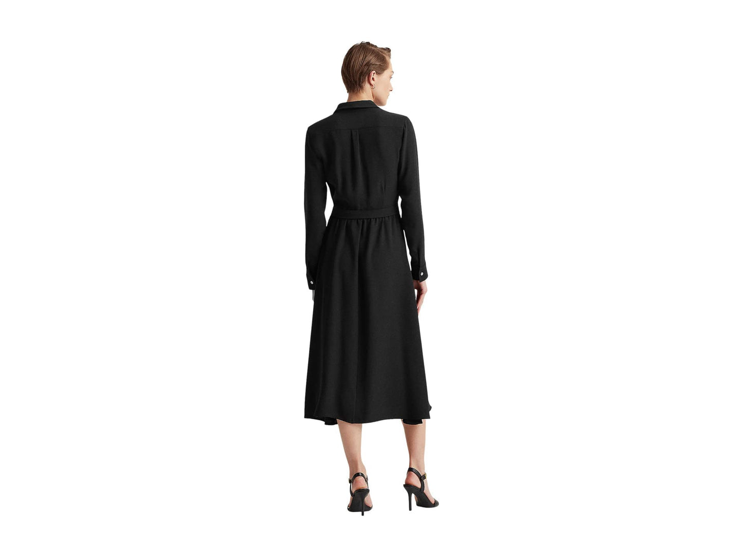 Lauren Ralph Lauren Long Sleeve Day Dress Black 8