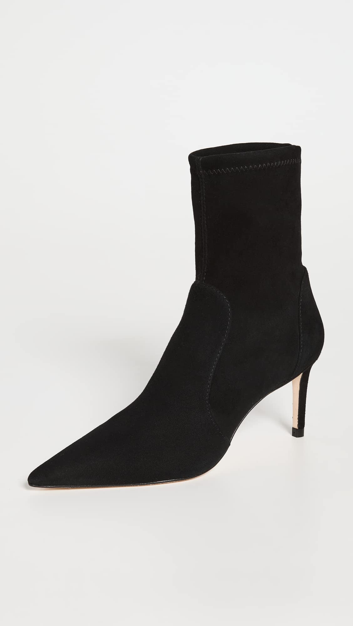 Stuart Weitzman Women's 75mm Stuart Stretch Booties, Black, 11 Medium US