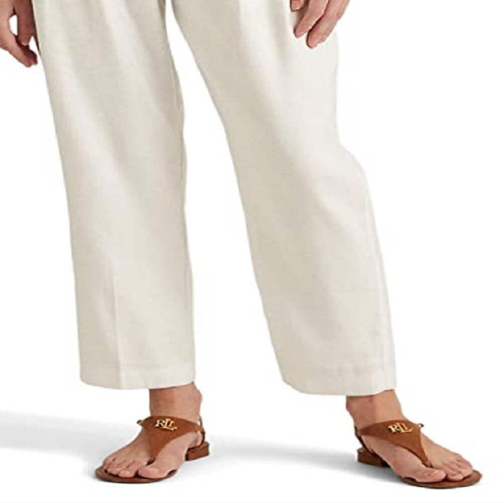Ralph Lauren Women's Pleated Twill Ankle Pants White Size 6