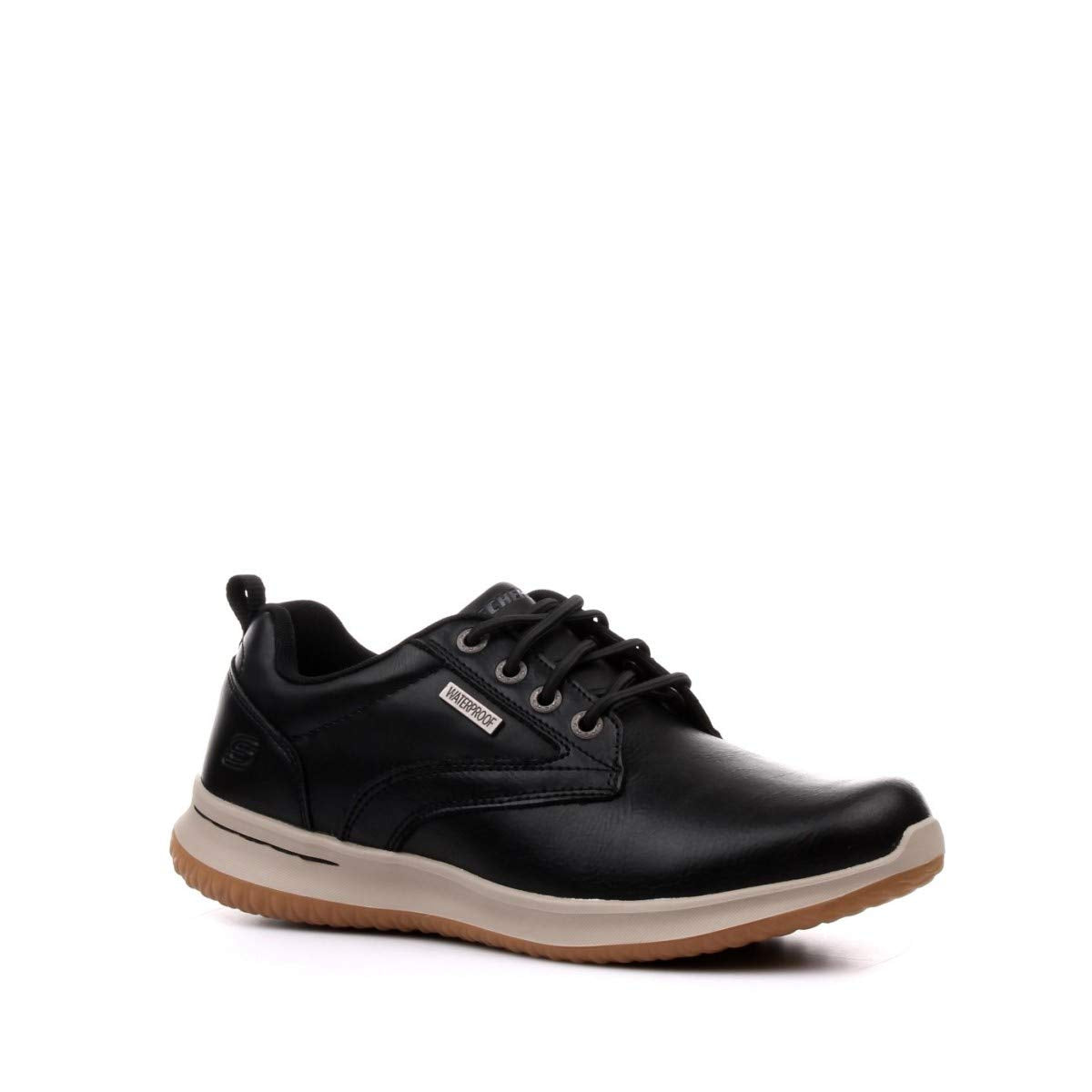 Skechers mens Delson- Antigo Oxford, Black, 10.5 US