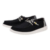 HEYDUDE Women's Wendy Boho Crochet Black Size 5 | Women's Shoes | Women Slip-on Loafers | Comfortable & Light-Weight