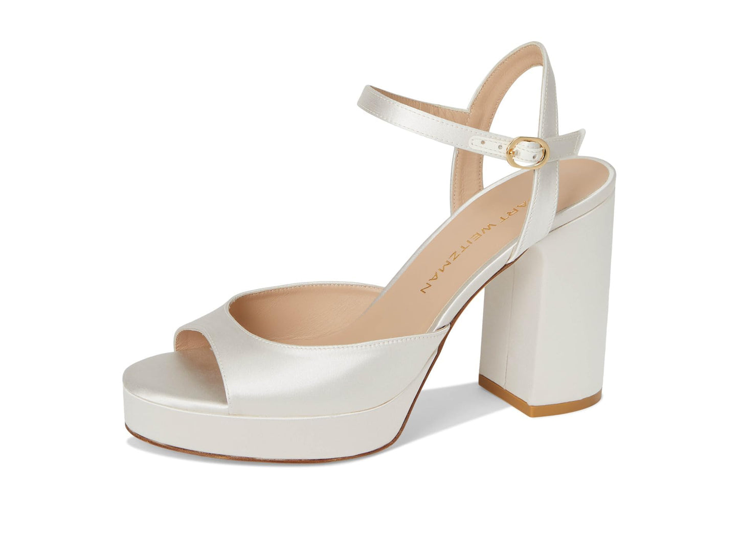 Stuart Weitzman Womens Dayna Ii Platform Cream 9 Medium