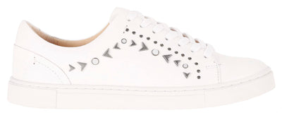 Frye Women's Ivy Studded Low Lace Sneaker, White - 8.5M