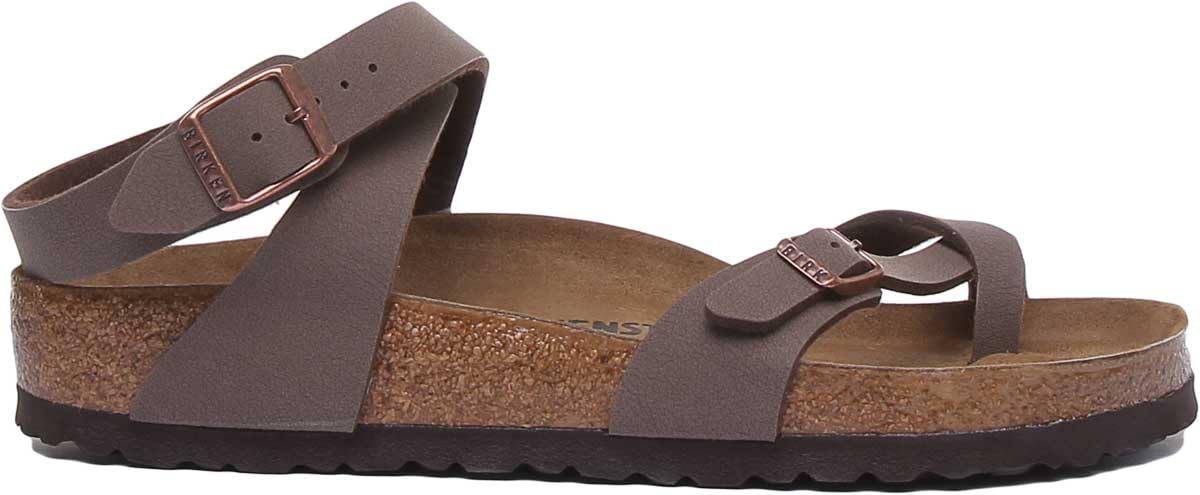 Birkenstock Women's YARA Birko-Flor Nubuck Ankle Strap Sandals, Brown (Mocca Mocca), 5.5 UK