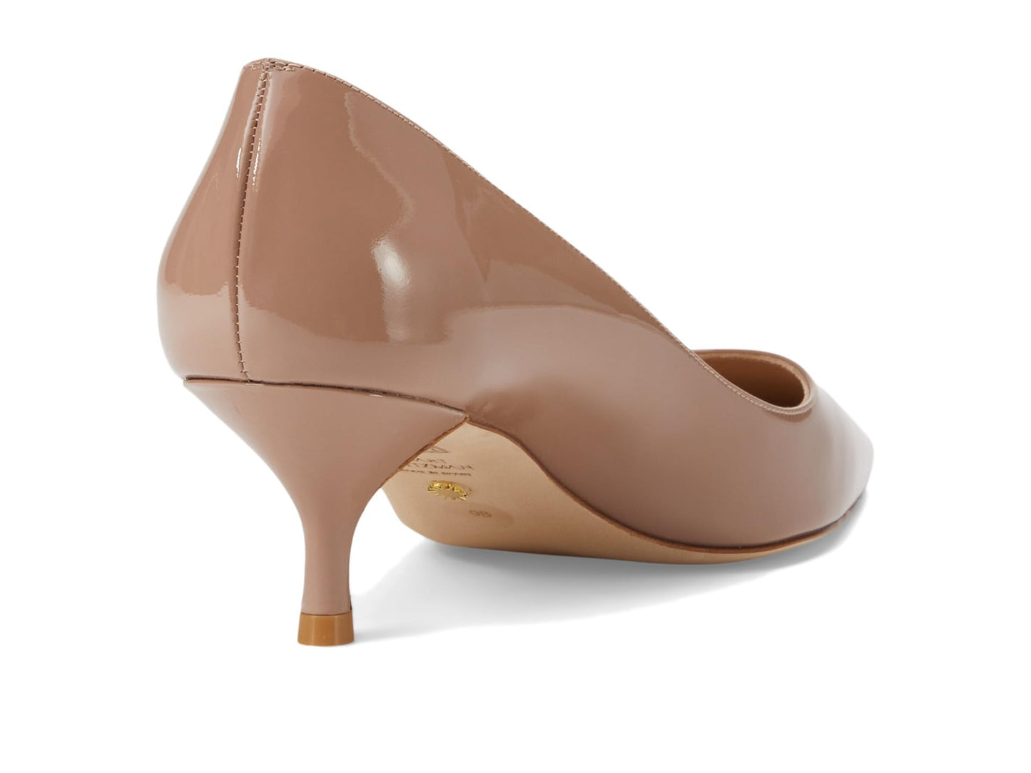 Stuart Weitzman Women's Stuart Kitten Pump, Fawn, 9