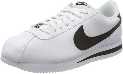 Nike Men's Classic Cortez Leather Running Shoes, White/Wolf Grey/Metallic Silver, 8