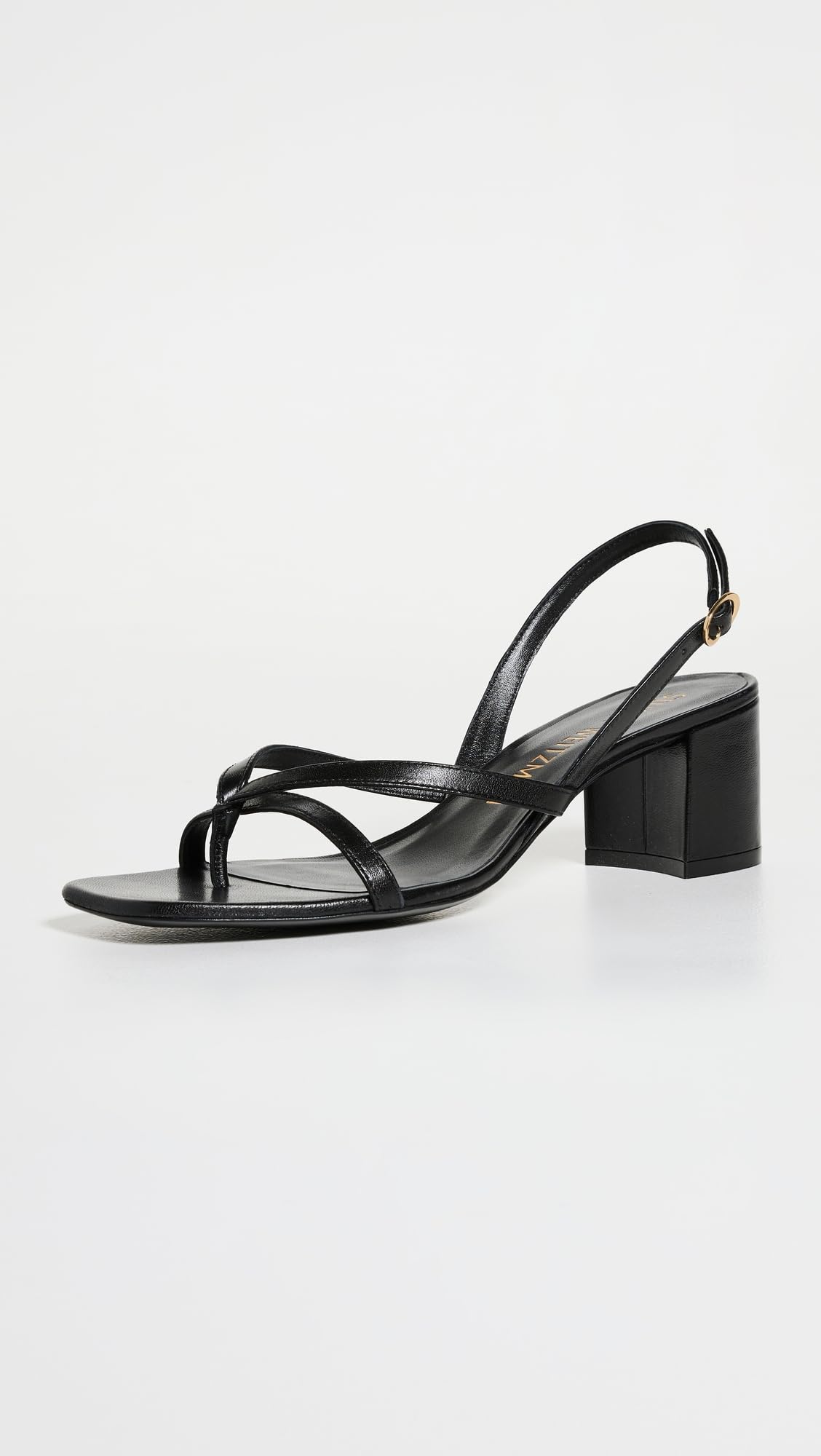 Stuart Weitzman Women's Oasis Slingback Sandals, Black, 8 Medium US