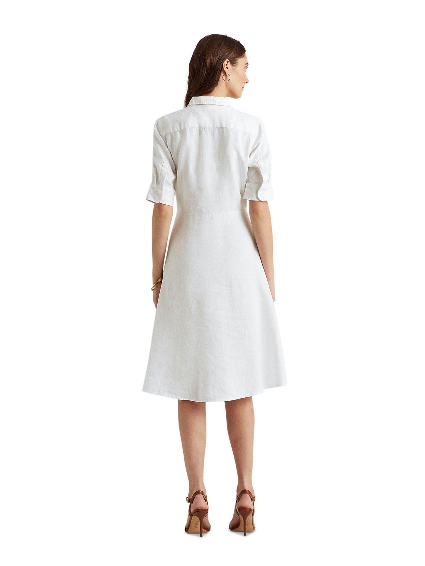 Lauren Ralph Lauren Petite Linen Shirtdress White 12P