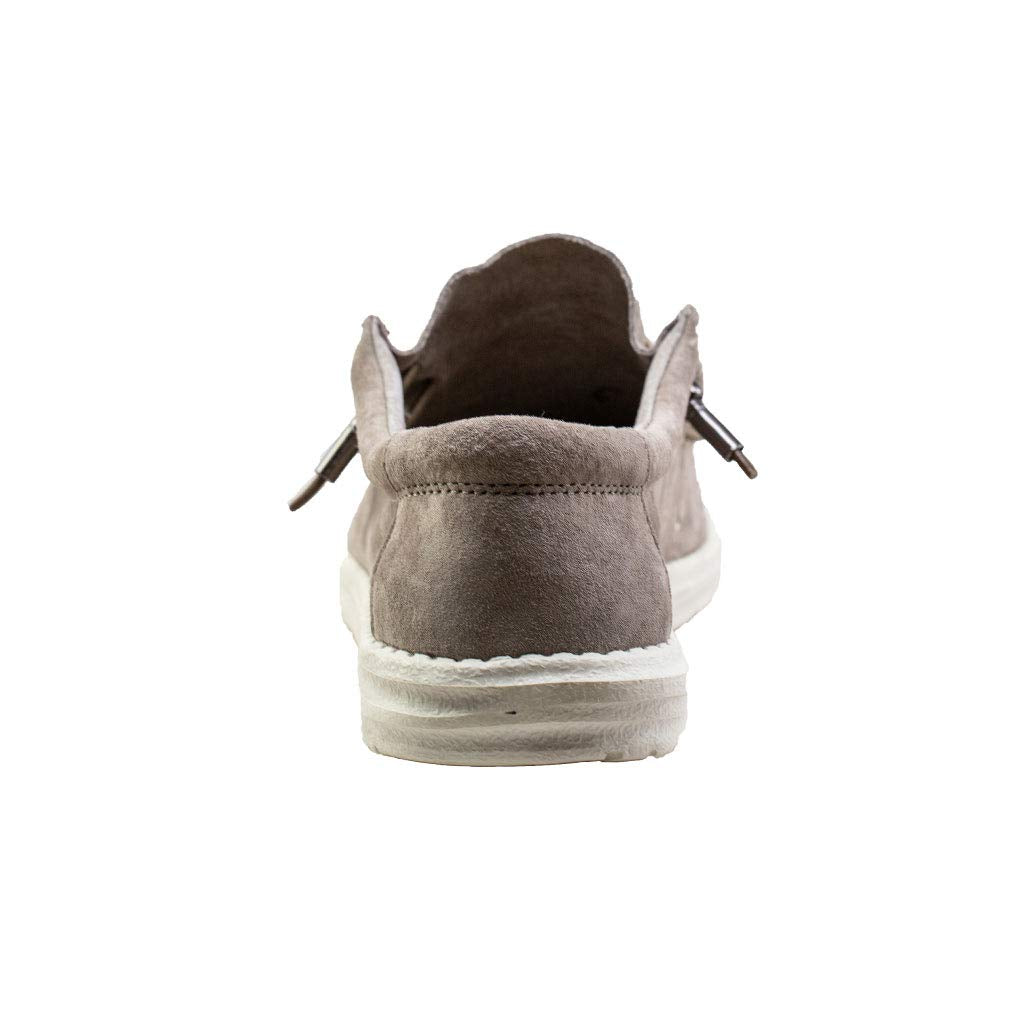 Hey Dude Men's Wally Suede Sterling Size 14 | Men’s Shoes | Men's Lace Up Loafers | Comfortable & Light-Weight