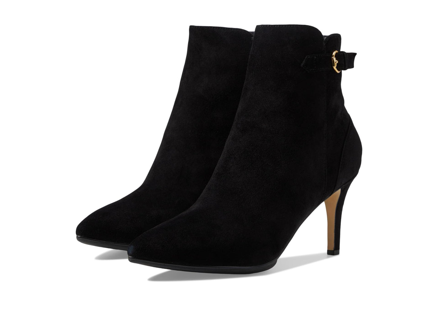 Cole Haan Women's Grand Ambition Vesper Bootie 75 mm Fashion Boot, Black Suede, 8.5