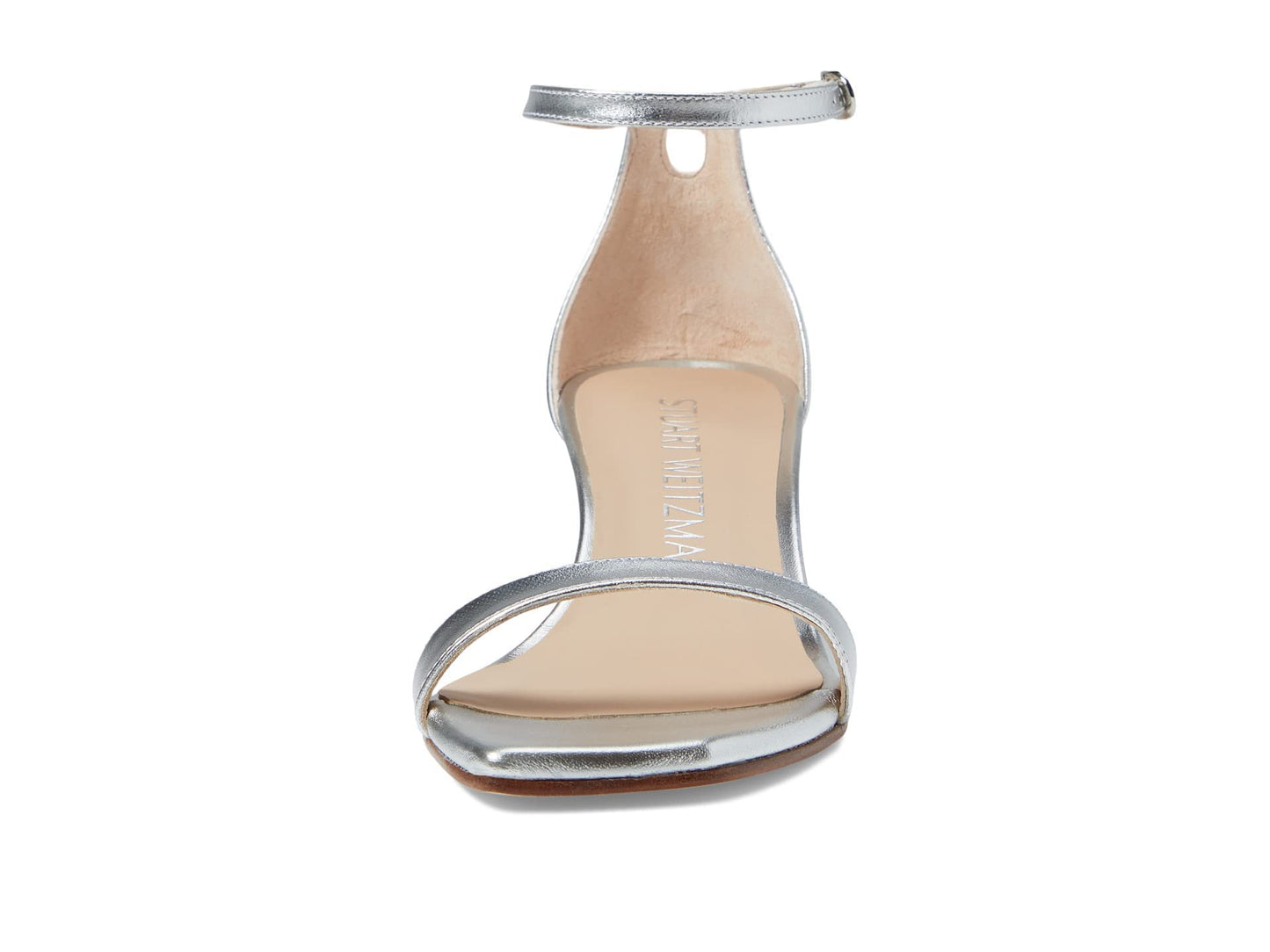 Stuart Weitzman Nudistcurve 50 Wedge Silver 9 B