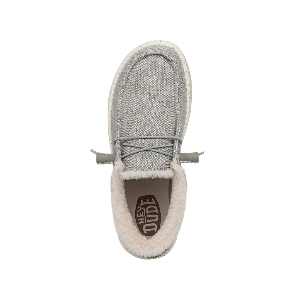 HEYDUDE Wendy Funk | Women's Loafers | Women's Slip On Shoes | Comfortable & Light Weight Grey