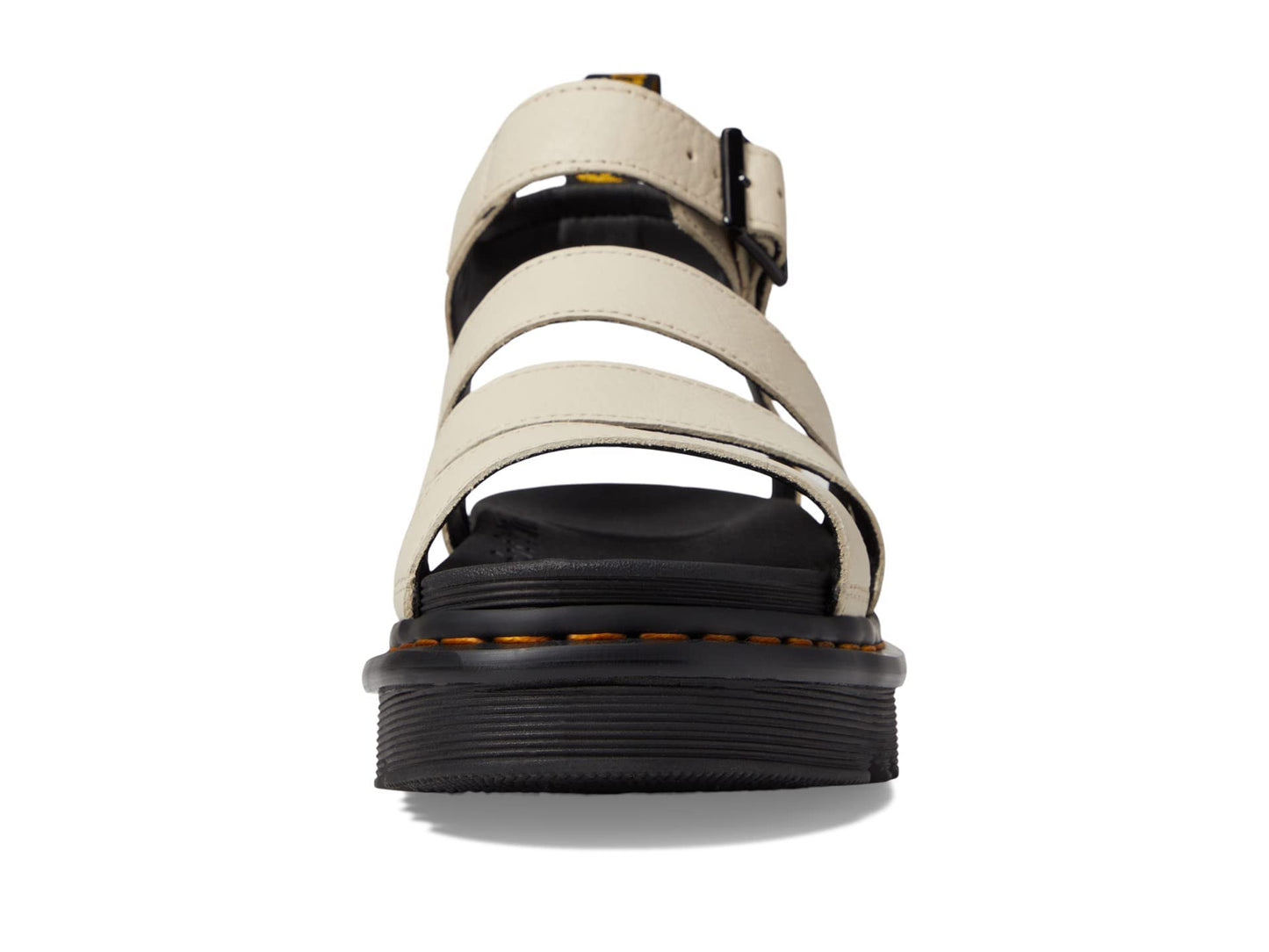 Dr. Martens Blaire Sandals For Women - Leather Ankle Strap With Adjustable Metal Buckle, Comfortable and Relaxing Sandals Parchment Beige UK 5 (US Women's 7) M