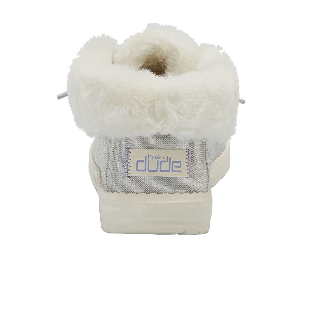 Hey Dude Girl's Britt (Toddler/Little Kid/Big Kid) Fleece White 5 Big Kid M