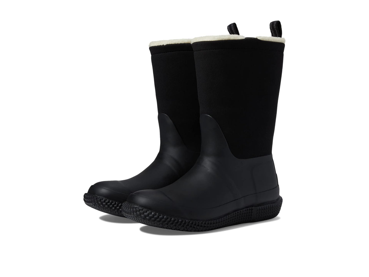 Insulated Roll Top Webbing Vegan Shearling Boots for Women by Hunter Boots US 7