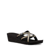 Teva Women's W Mush Mandalyn Wedge Ola 2 Flip-Flop, agave black/metallic, 8 M US