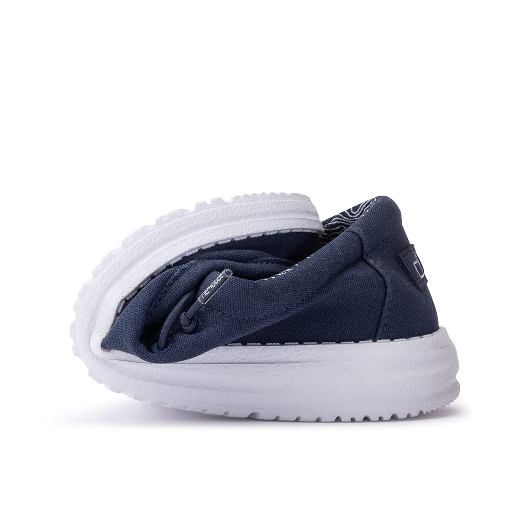 HEYDUDE Boy's Wally Youth Multiple Colors | Boys Shoes | Boy's Lace Up Loafers | Comfortable & Light-Weight Navy