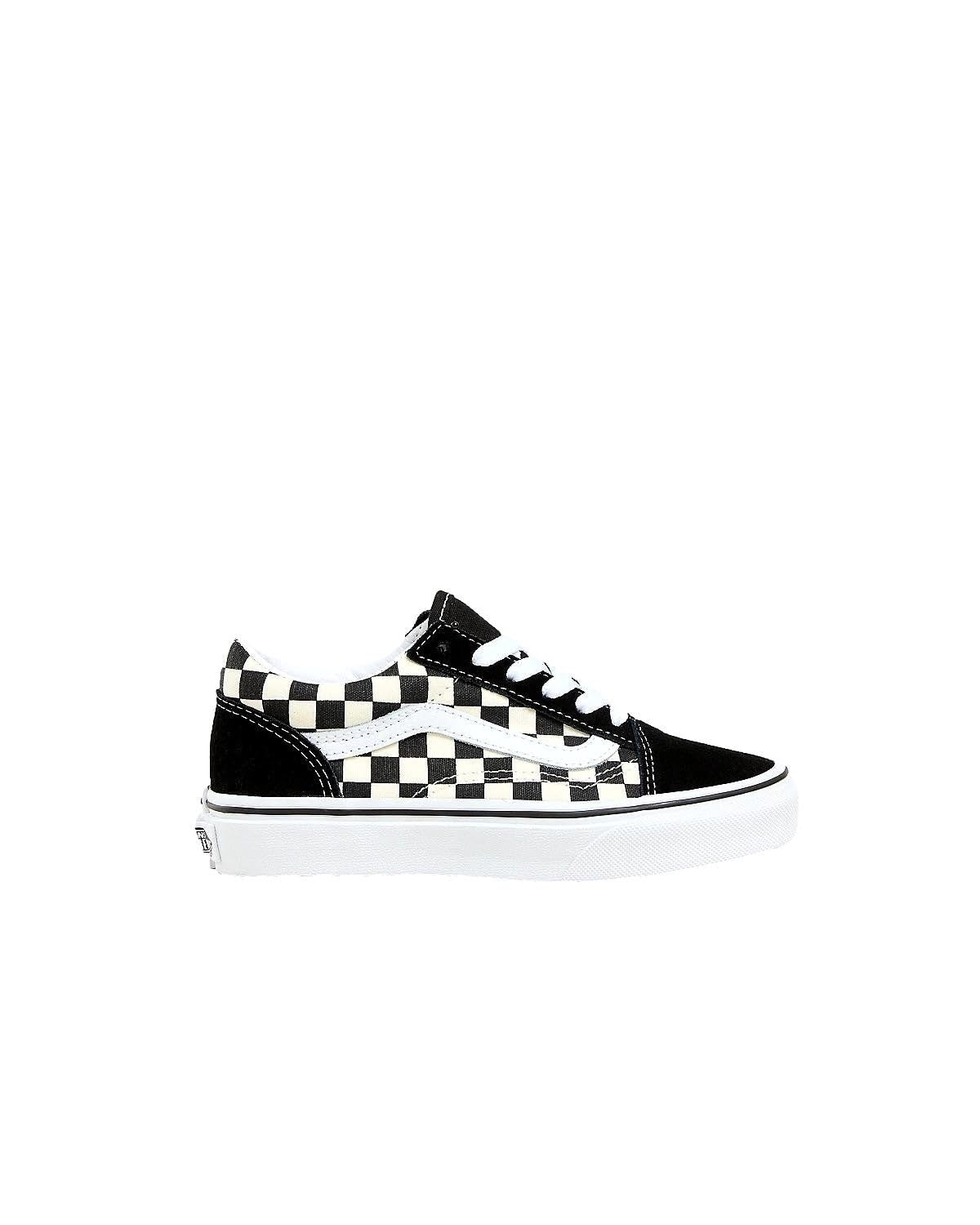 Vans Girls Old Skool Suede Lace Up Skate Shoes B/W 1 Medium (B,M) Little Kid