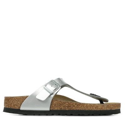 Birkenstock Women's Unisex Adult Flip Flops, Silver, 38 EU Étroit