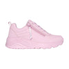 Skechers Kids Girls Uno Lite - Easy Zip Sneaker, Light Pink, 11.5 Little Kid
