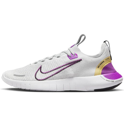 Nike Free RN NN Women's Road Running Shoes (DX6482-009, Photon Dust/Platinum Tint/Hyper Violet/Black) Size 5.5