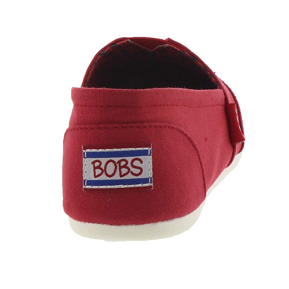 Skechers womens Bobs Plush - Peace and Love Ballet Flat, Dark Red, 8 US