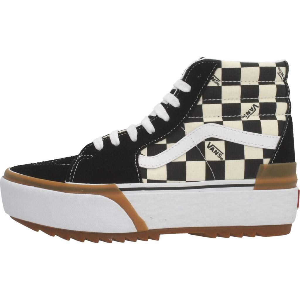 Vans Sk8-Hi Stacked (Checkerboard) Multi/True White Men's 4, Women's 5.5 Medium