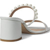 Stuart Weitzman Goldie 60 Block Slide White 8.5 B