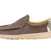 HEYDUDE Women's Mikka Chambray Chocolate Size 11 | Women’s Loafers | Women’s Slip On Shoes | Comfortable & Light-Weight