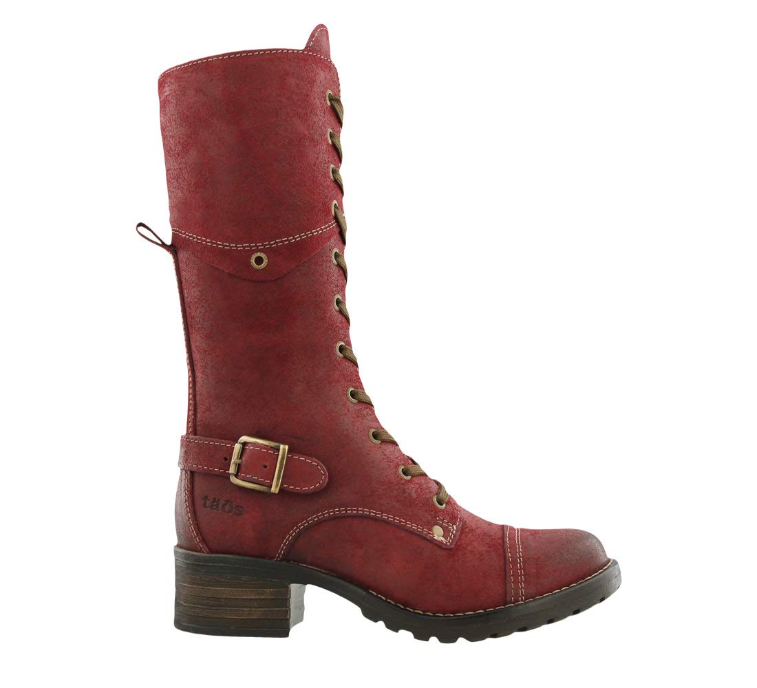 Taos Footwear Women's Tall Crave Boot Red Rugged 9-9.5 (M) US