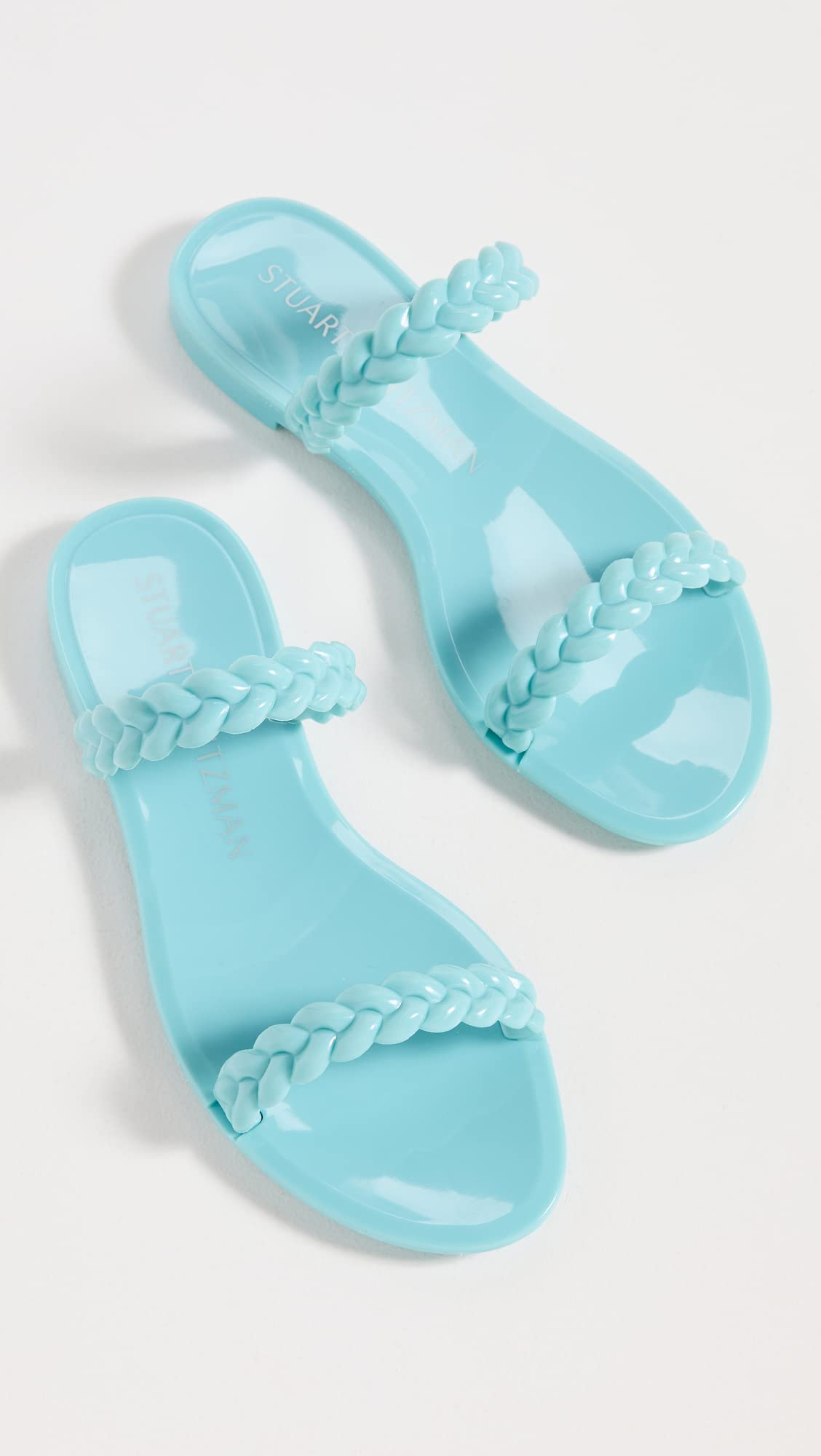 Stuart Weitzman Women's Braida Sawyer Jelly Sandals, Turquesa, Blue, 6 Medium US