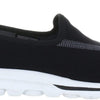 Skechers Women's Go Walk Original Slip-On Walking Shoes, Black/White, 8 W US